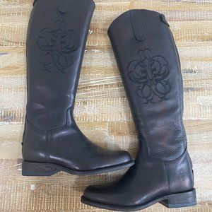 THE FRYE COMPANY leather embroidery boot
